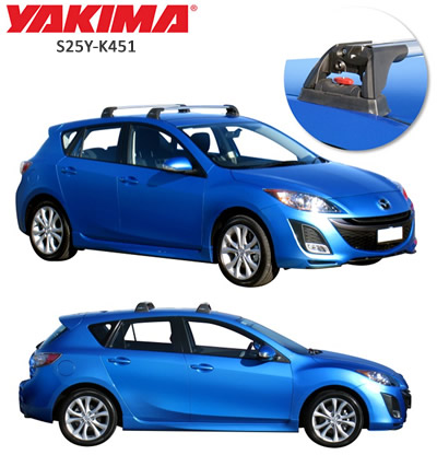 Yakima Whispbar Roof Racks Mazda 3 hatchback